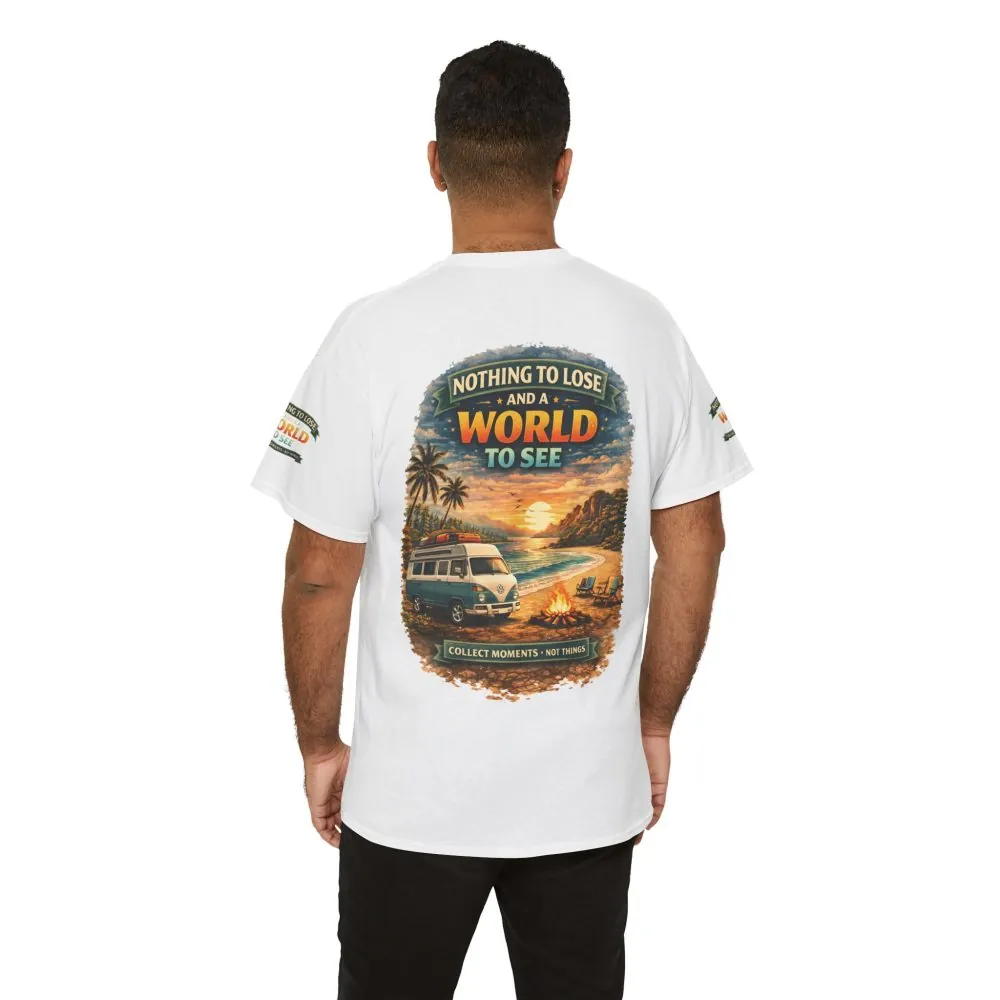 Unisex Heavy Cotton Tee — "Nothing To Lose " Design Scenic-Line