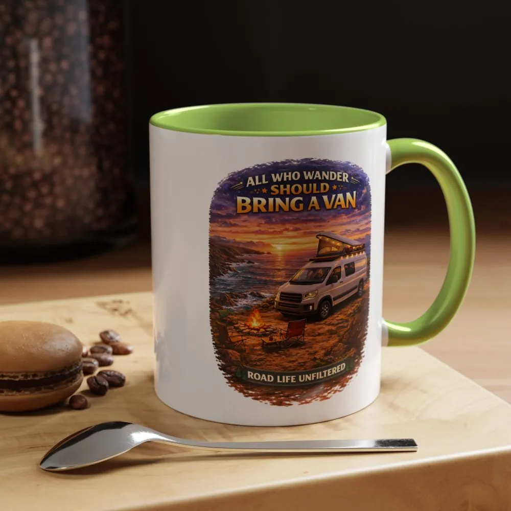 13850798263629385525_2048.jpeg Accent Coffee Mug (11, 15oz) — "All Who wander Should Bring A Van" Design Scenic-Line