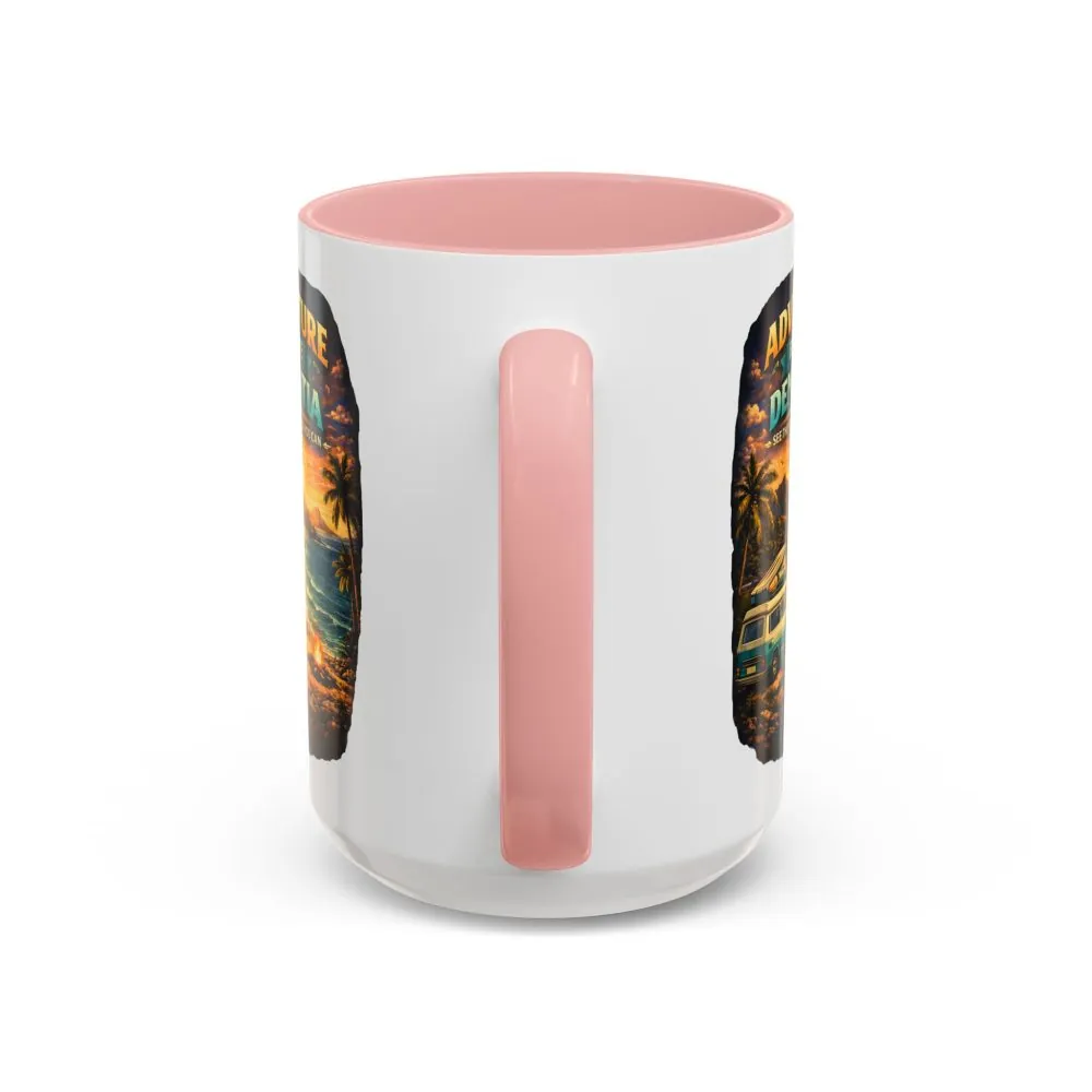 Accent Coffee Mug (11, 15oz) — "Adventure Before Dementia" Design Scenic-Line