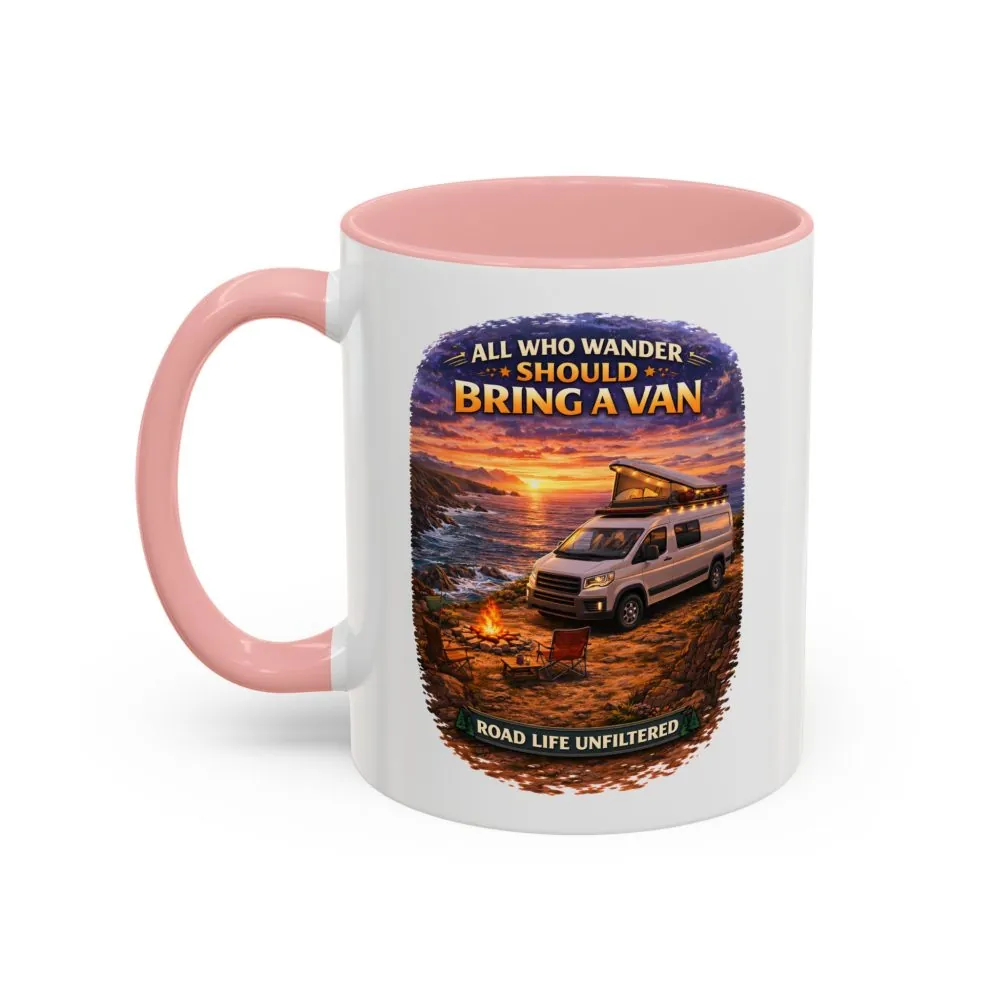 1388616493269182428_2048.jpeg Accent Coffee Mug (11, 15oz) — "All Who wander Should Bring A Van" Design Scenic-Line