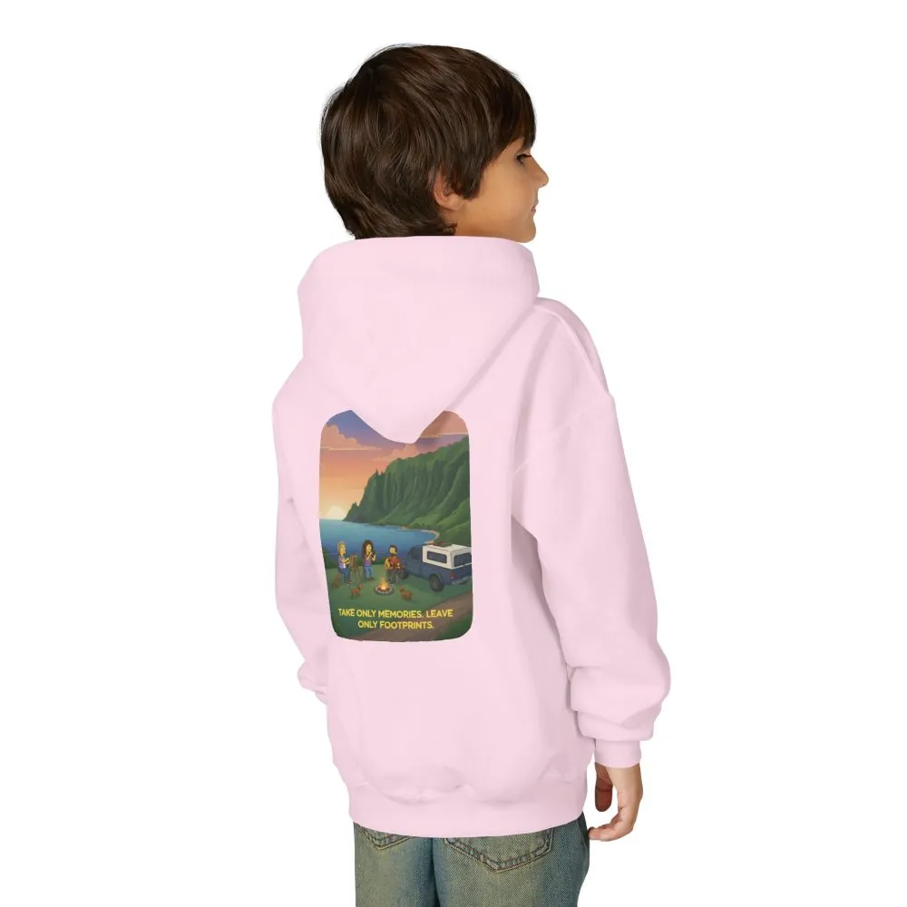 Youth Hoodie(Gildan) – "Take Only Memories-Leave Only Footprints (Design Sitcom-Line)
