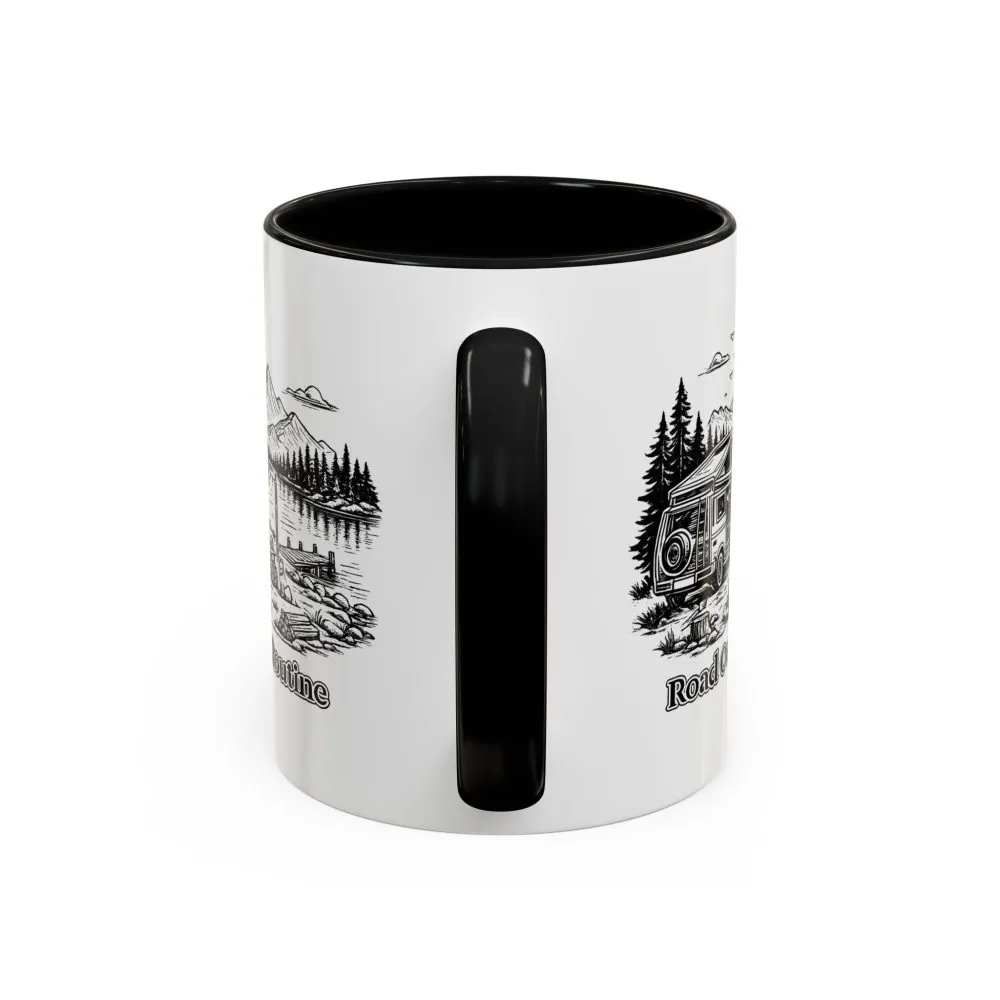 13895505849635130513_2048.jpeg Accent Coffee Mug (11, 15oz) — "Road Over Routine" Design Minimal-Line