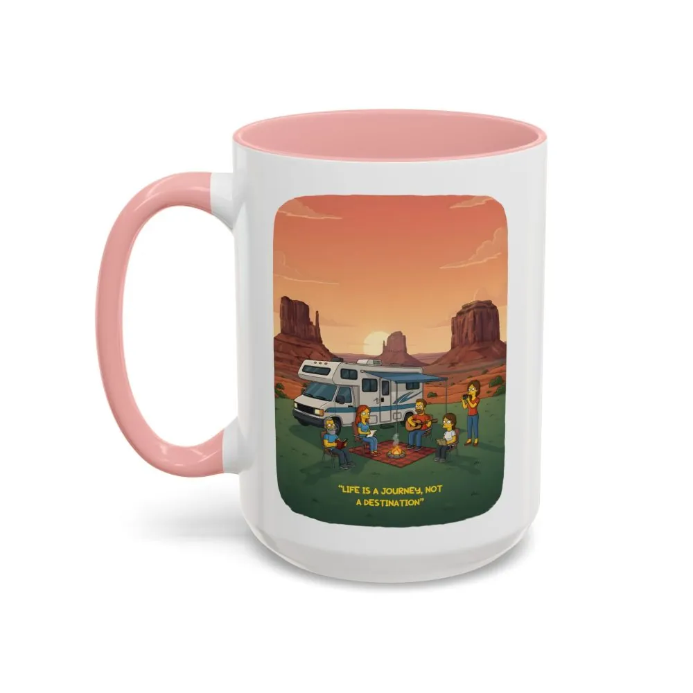 13908407711857150840_2048.jpeg Accent Coffee Mug (11, 15oz) — "Life Is A Journey-Not A Destination" Design Sitcom-Line