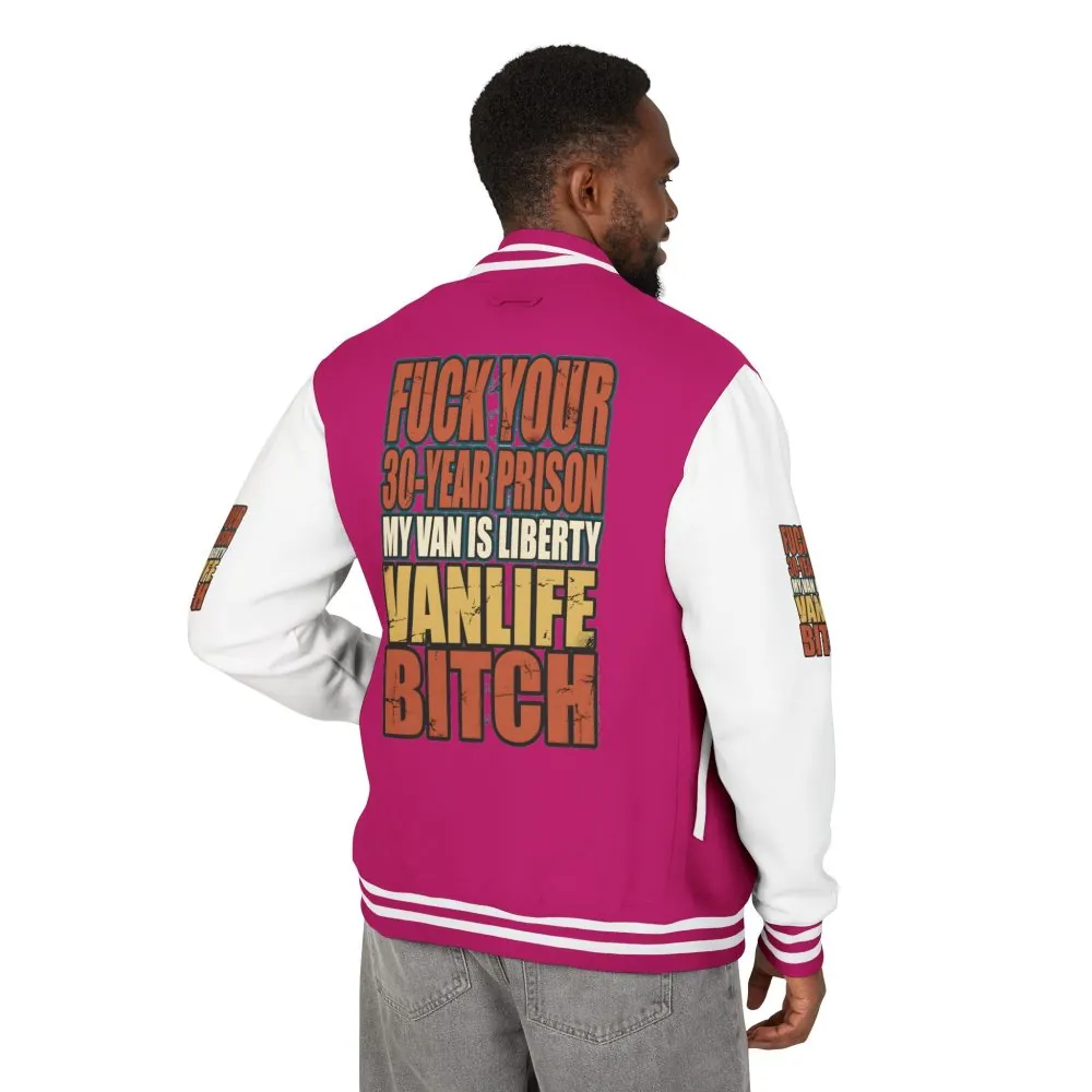 Unisex Heavyweight Letterman Jacket — "Fuck Your 30 Year" Design F**K-Line