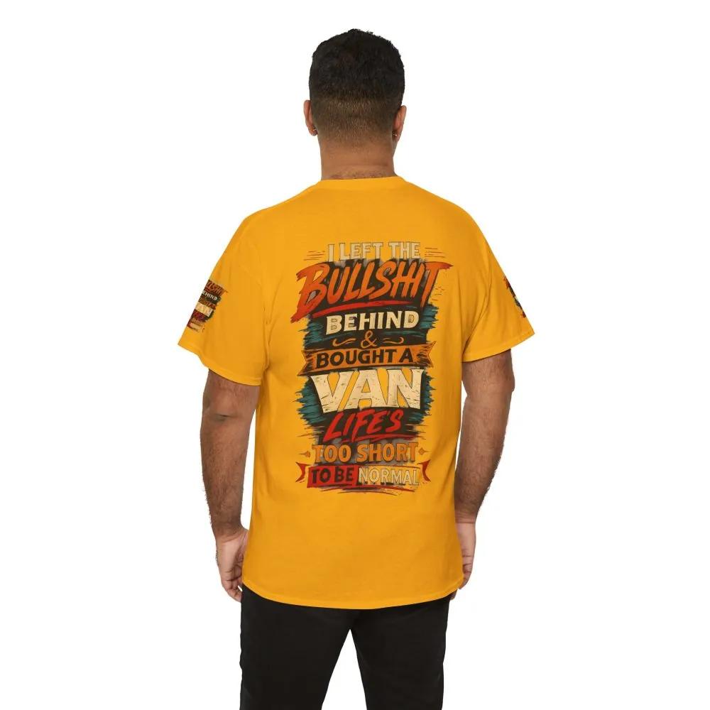 Unisex Heavy Cotton Tee — "I Left The Bullshit" Design F**K-Line