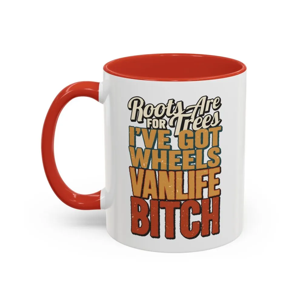Accent Coffee Mug (11, 15oz) — "Roots Are For Trees" Design F**K-Line