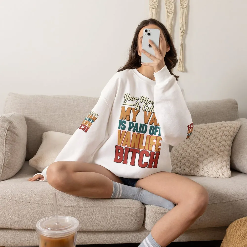 Unisex Heavy Blend™ Crewneck Sweatshirt — "Your Mortgage Is Cute" Design F**K-Line