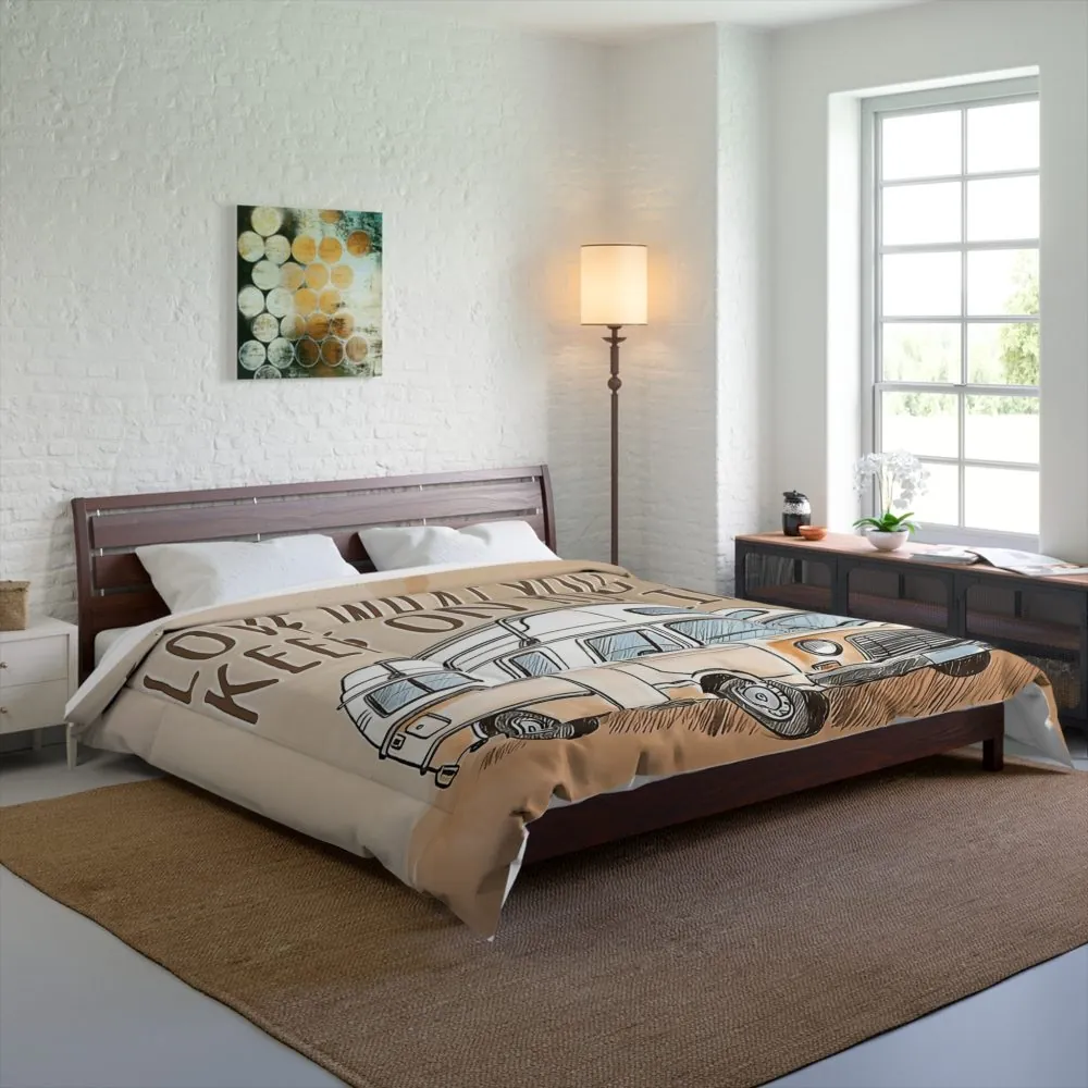 13978782635539581380_2048.jpeg Comforter - 'Do What You Love, Keep On Rolling' Vintage Camper Comforter
