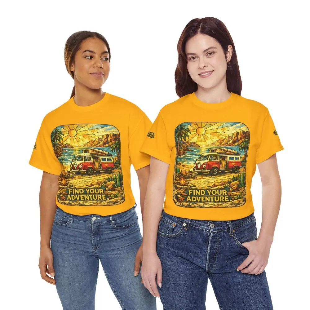 13990398625613388319_2048.jpeg Unisex Heavy Cotton Tee — "Find Your Adventure" Design Cubic-Line