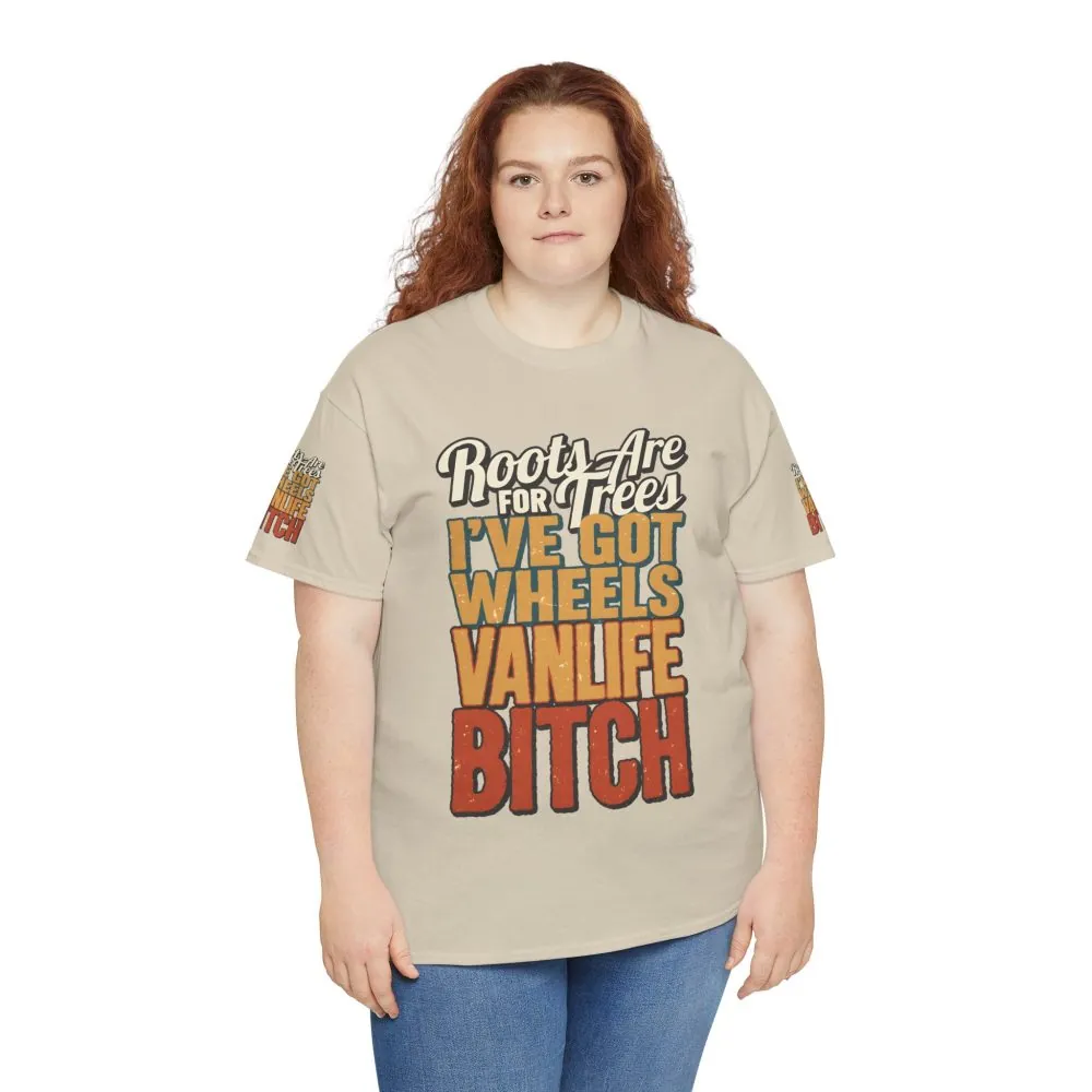 Unisex Heavy Cotton Tee — "Roots Are For Trees" Design F**K-Line