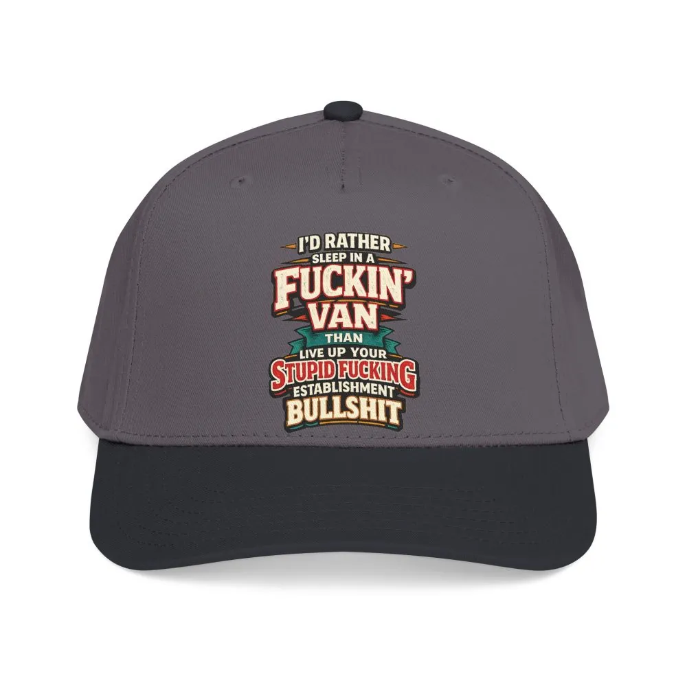 Baseball Cap - "I´d Rather Sleep in A Fucking Van" Design F**K-Line
