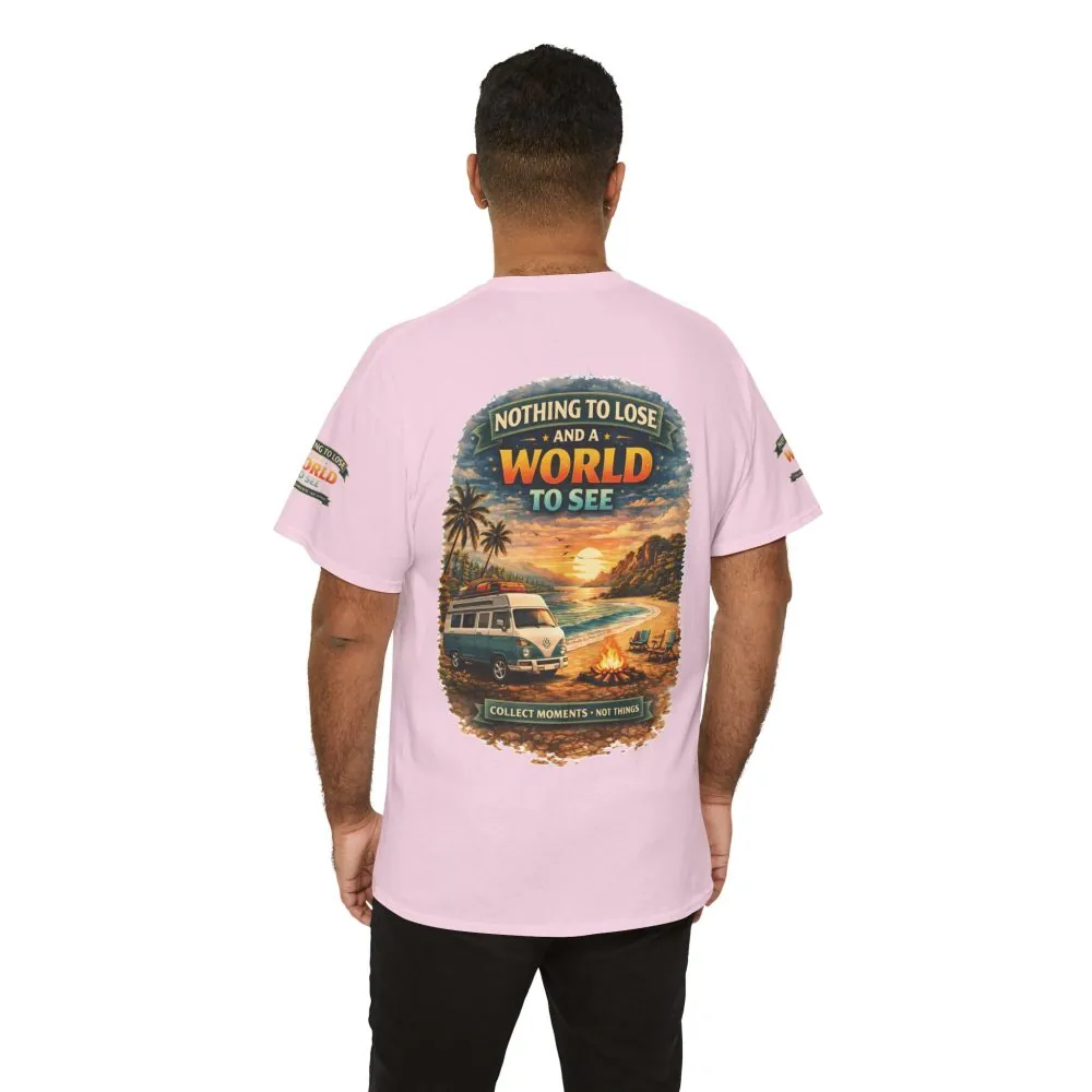 Unisex Heavy Cotton Tee — "Nothing To Lose " Design Scenic-Line