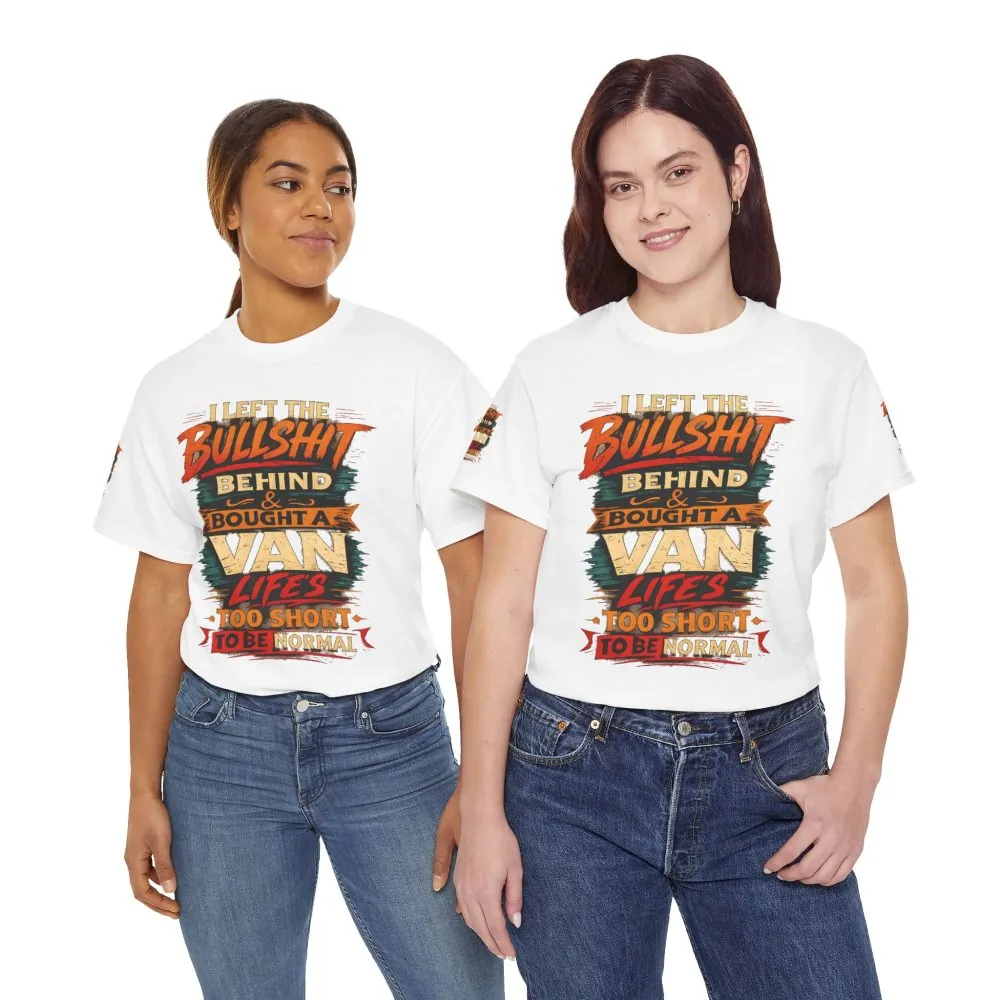 Unisex Heavy Cotton Tee — "I Left The Bullshit" Design F**K-Line