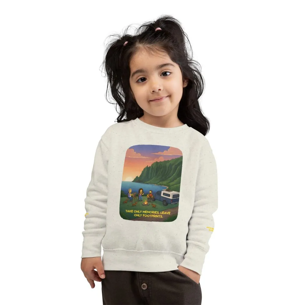 Toddler Sweatshirt - "Take Only Memories-Leave Only Footprints" (Design Sitcom-Line)