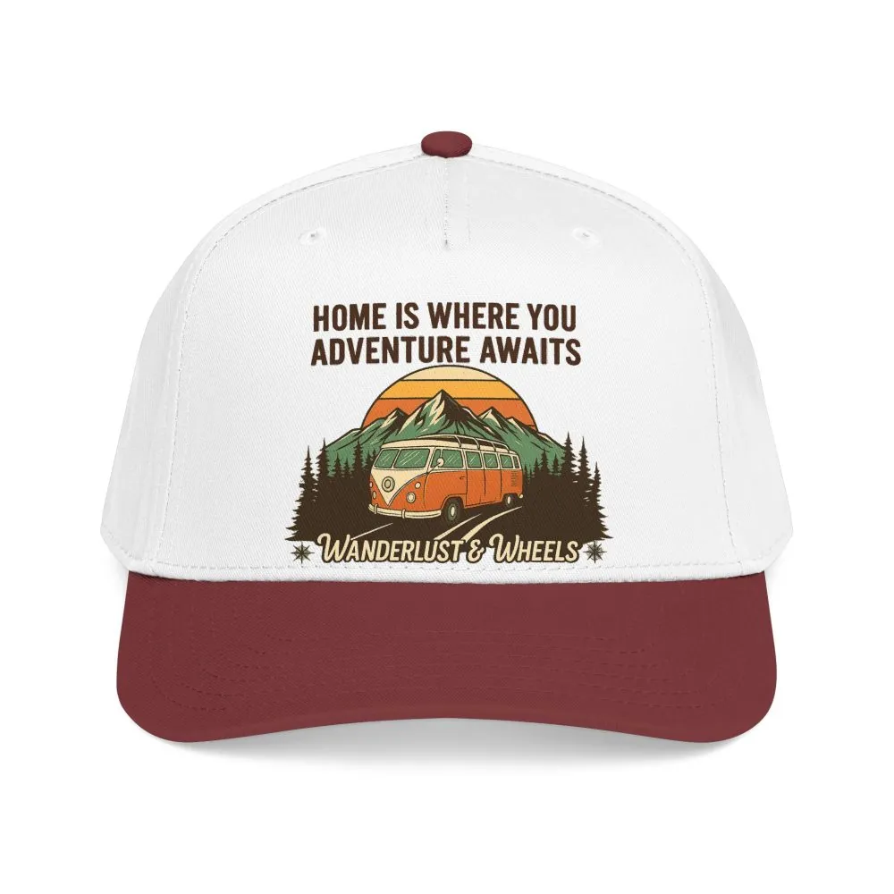 14128178894098923177_2048.jpeg Baseball Cap - "Home Is Where You Adventure Awaits" Mid Profile Baseball Cap