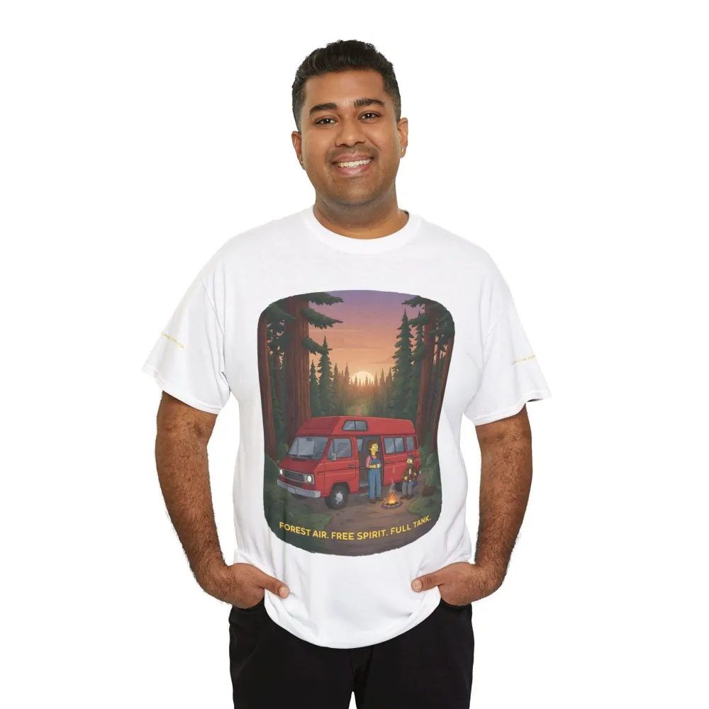 14128492490297684403_2048.jpeg Unisex Heavy Cotton Tee — "Forest Air Free Spirit Full Tank" Design Sitcom-Line