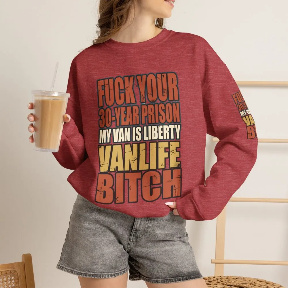 Unisex Heavy Blend™ Crewneck Sweatshirt — "Fuck Your 30 Year" Design F**K-Line