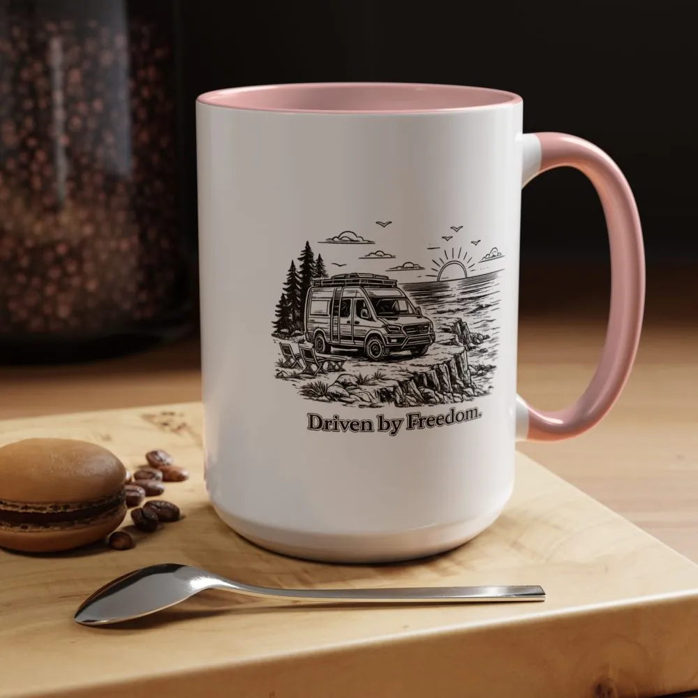 14188726143693003432_2048.jpeg Accent Coffee Mug (11, 15oz) — "Driven By Freedom" Design Minimal-Line
