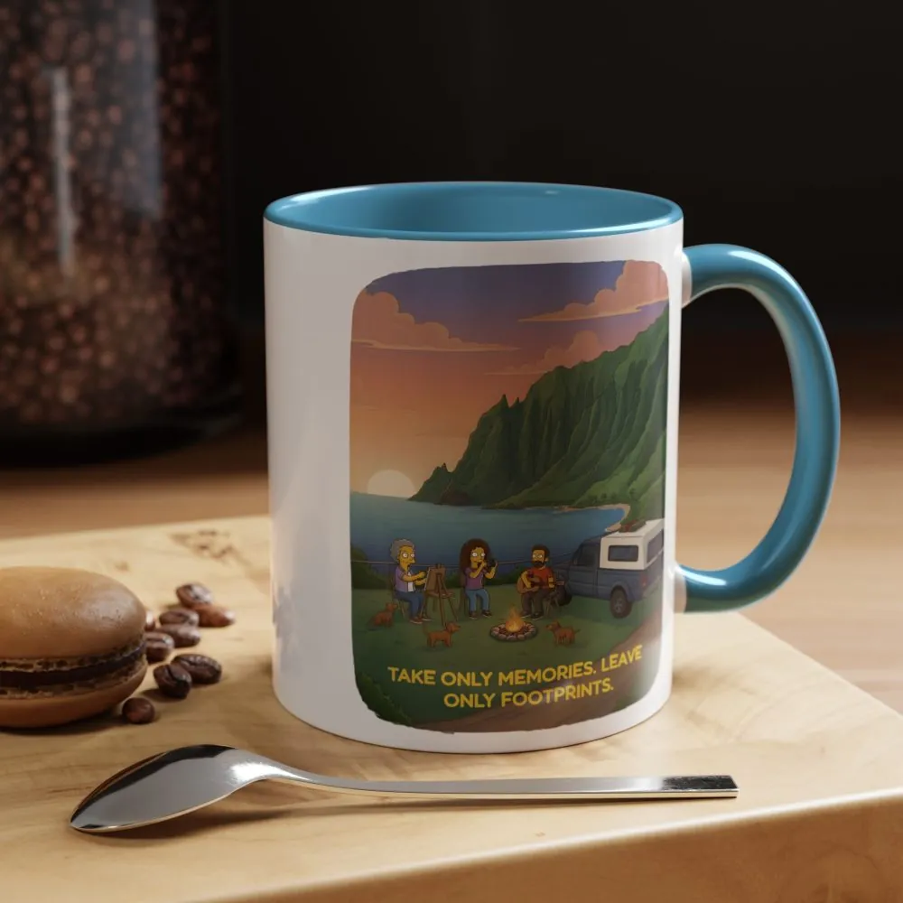 14193241570123485254_2048.jpeg Accent Coffee Mug (11, 15oz) — "Take Only Memories-Leave Only Footprints" Design Sitcom-Line