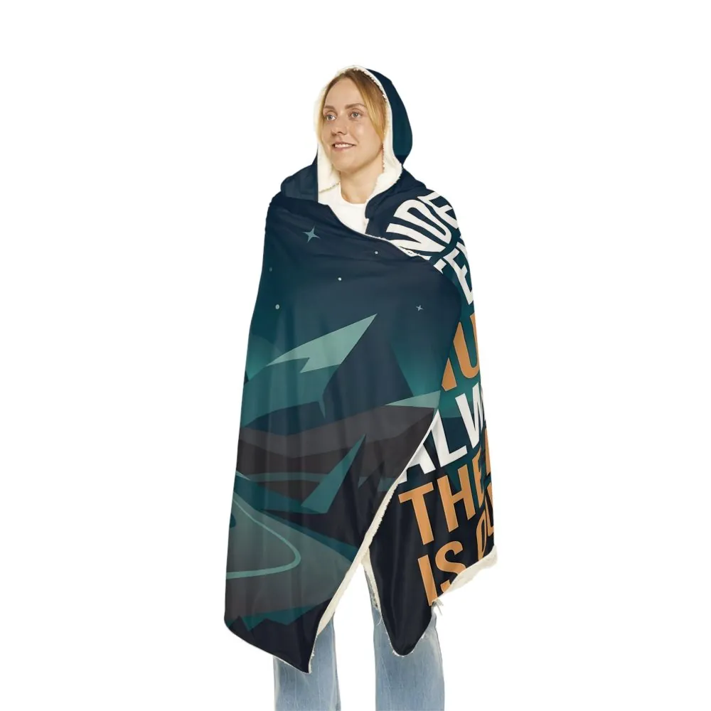 Hooded Blanket - "Wander Often, Snuggle Always-The Road Is Our Home" RV Road Trip Sherpa Throw
