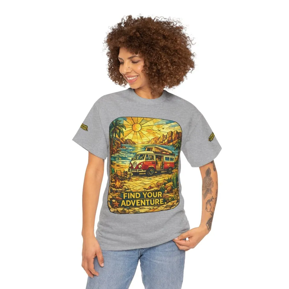 14234533419051548695_2048.jpeg Unisex Heavy Cotton Tee — "Find Your Adventure" Design Cubic-Line