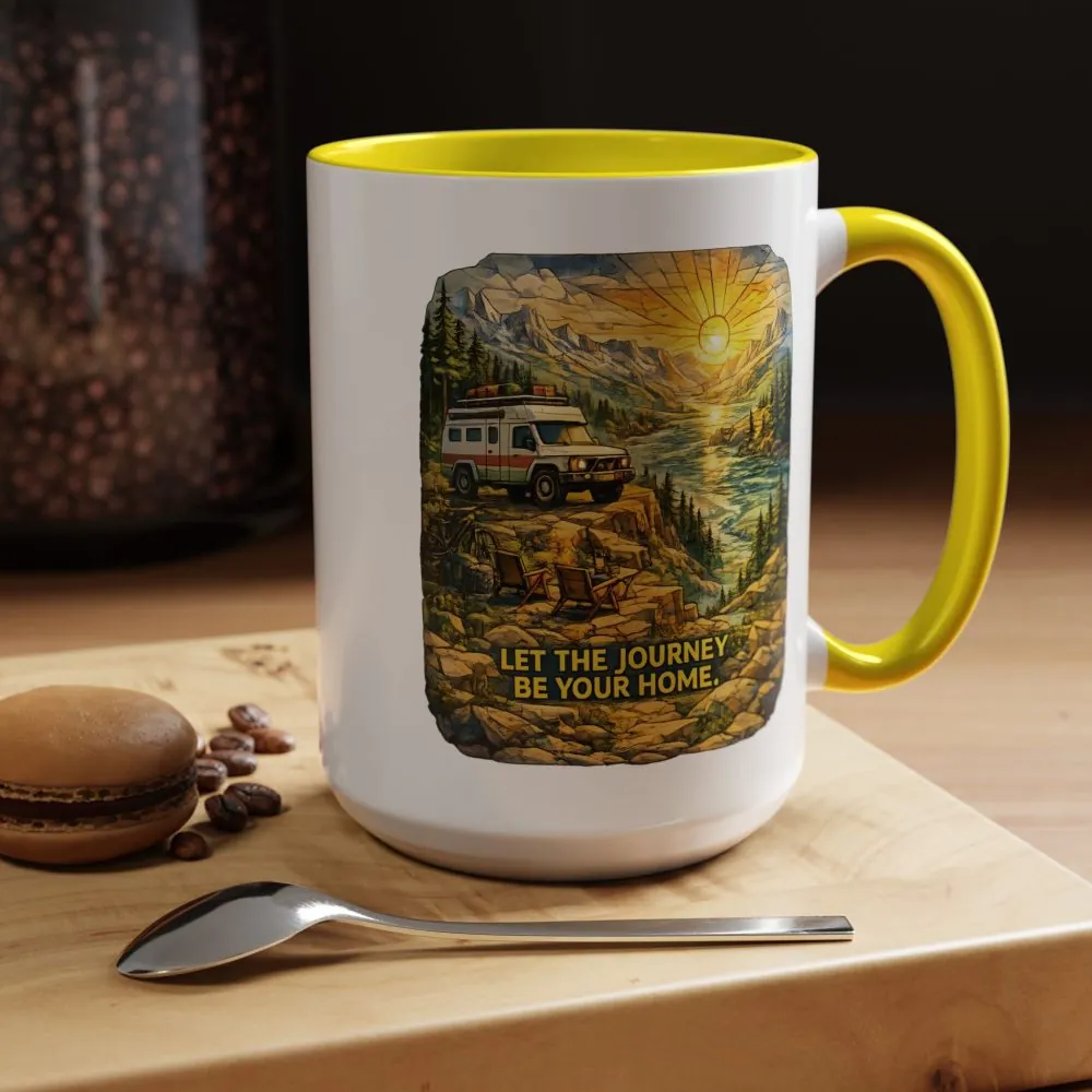 14234774728278670174_2048.jpeg Accent Coffee Mug (11, 15oz) — "Let The Journey Be Your Home" Design Cubic-Line