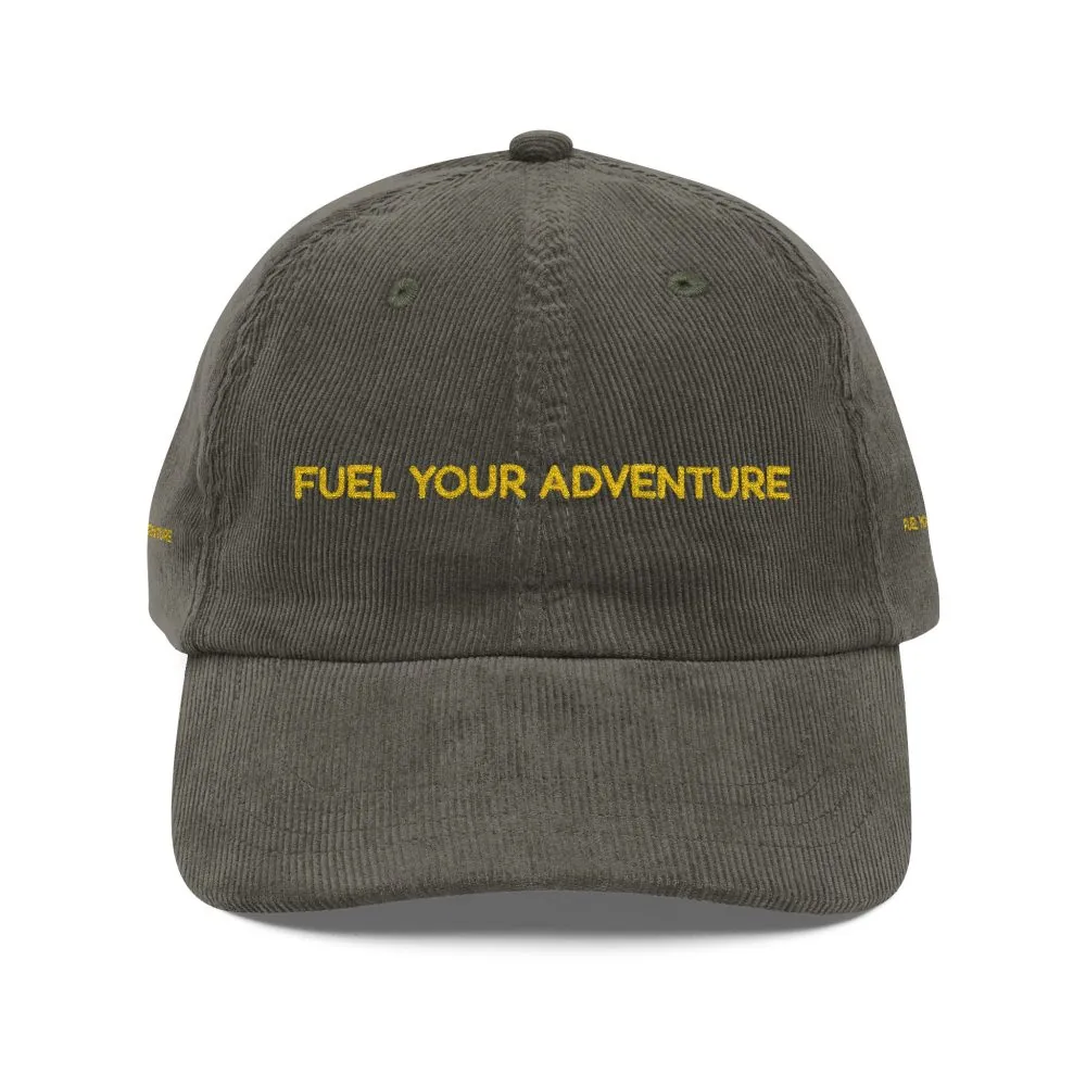 14237158493651457303_2048.jpeg Vintage Corduroy Cap (Embroidery) — "Fuel Your Adventure" Embroidered Hat