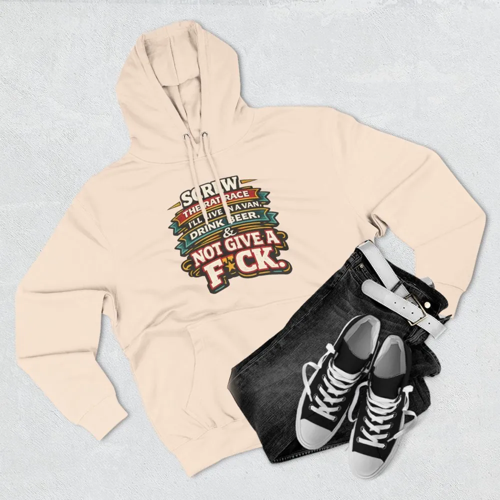 1425335455273041249_2048.jpeg Three-Panel Fleece Hoodie - "Screw The Rat Race" Design F**K-Line