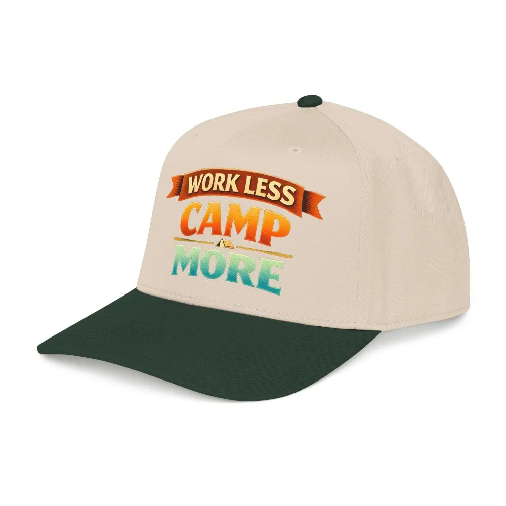 14280583923902653997_2048.jpeg Baseball Cap - "Work Less-Camp More" Design Scenic-Line