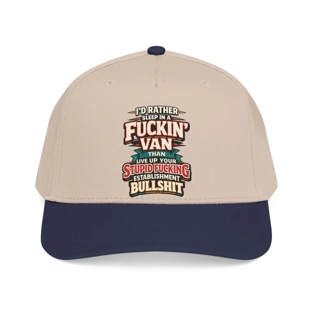 Baseball Cap - "I´d Rather Sleep in A Fucking Van" Design F**K-Line