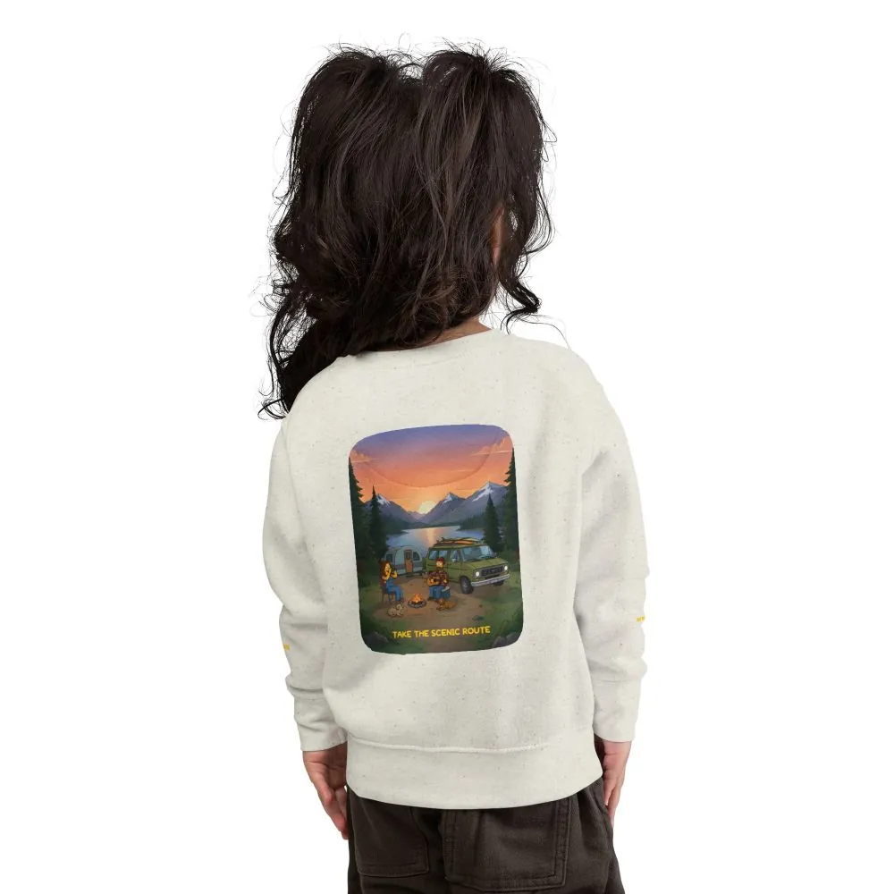 Toddler Sweatshirt - "Take The Scenic Route" (Design Sitcom-Line)