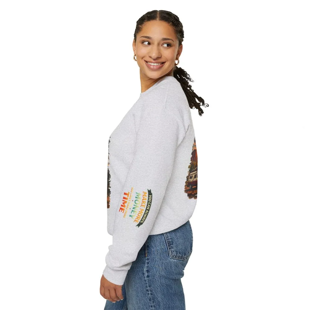 Unisex Heavy Blend™ Crewneck Sweatshirt — "You Can Always Make More Money" Design Scenic-Line