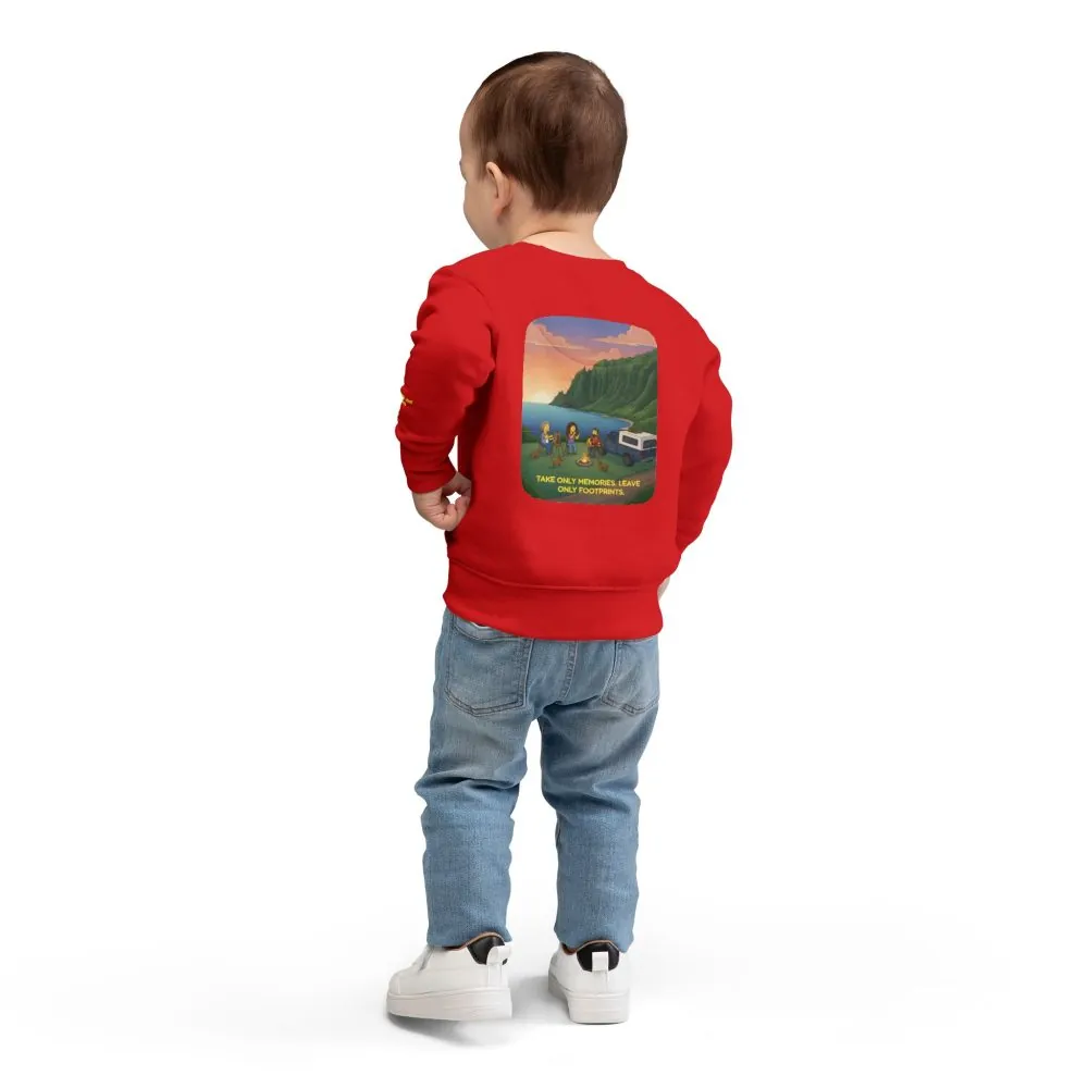Toddler Sweatshirt - "Take Only Memories-Leave Only Footprints" (Design Sitcom-Line)