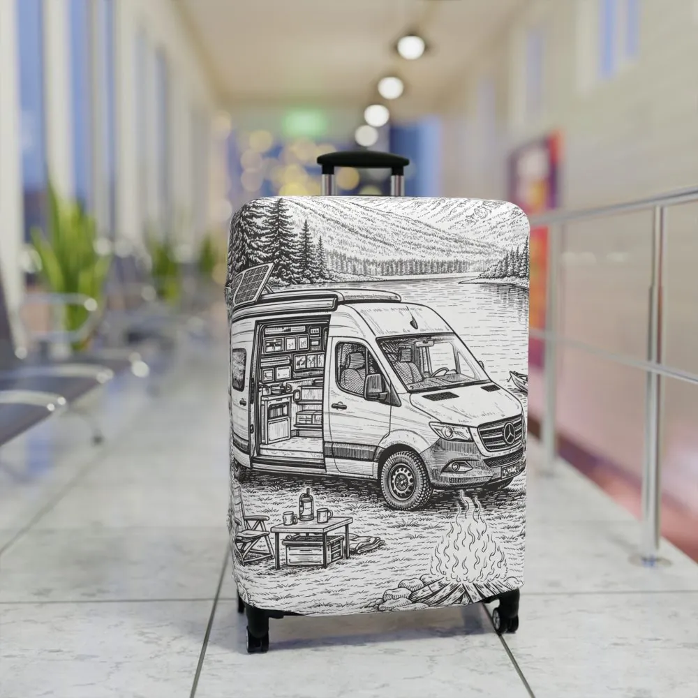 14333036571909246475_2048.jpeg Luggage Cover — Adventure Camper Sketch Travel Suitcase