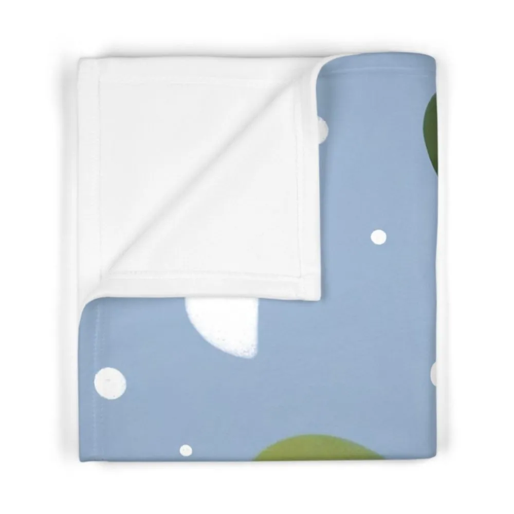 Camping Camper Baby Blanket — Cute Plush Fleece Throw for Nursery & Travel