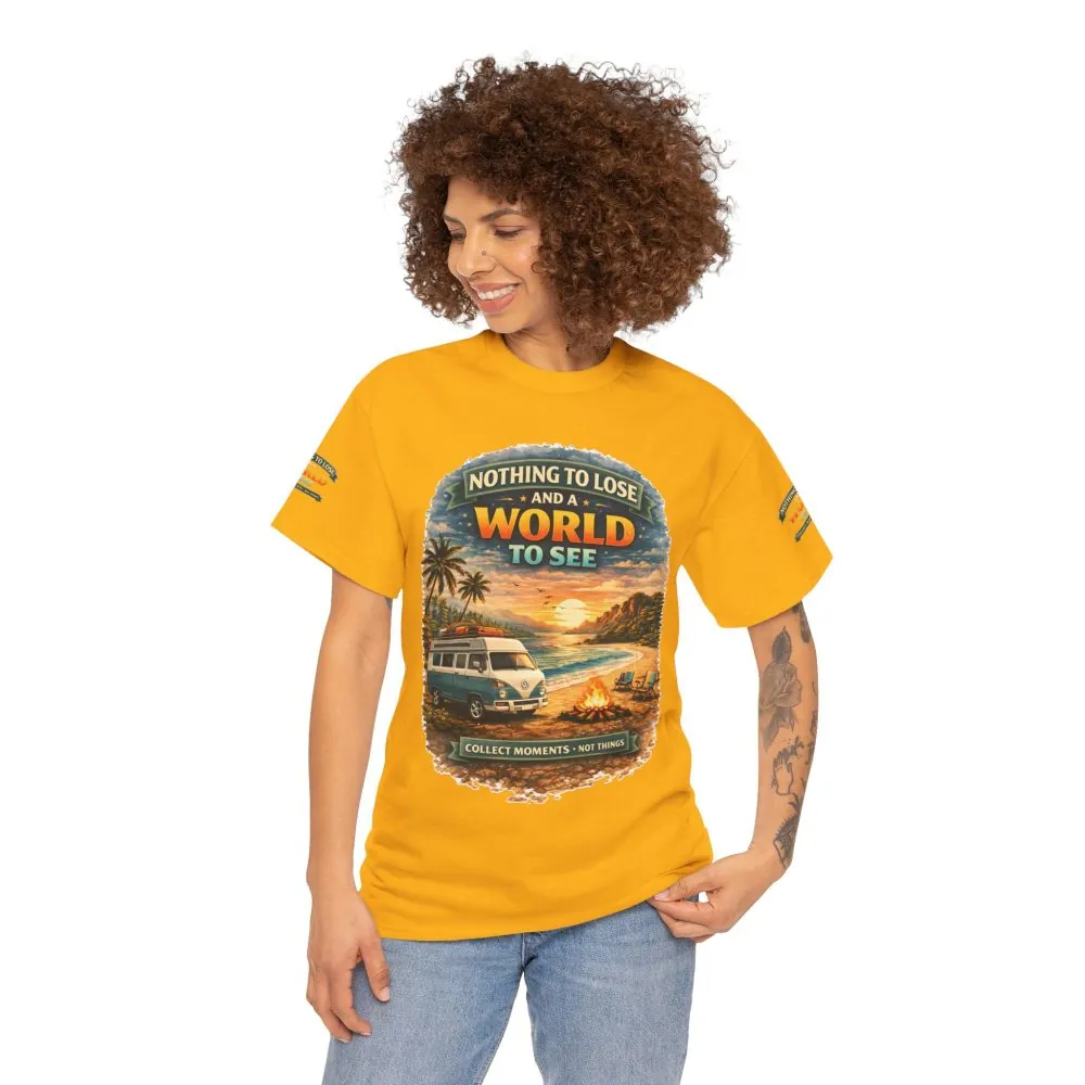 Unisex Heavy Cotton Tee — "Nothing To Lose " Design Scenic-Line