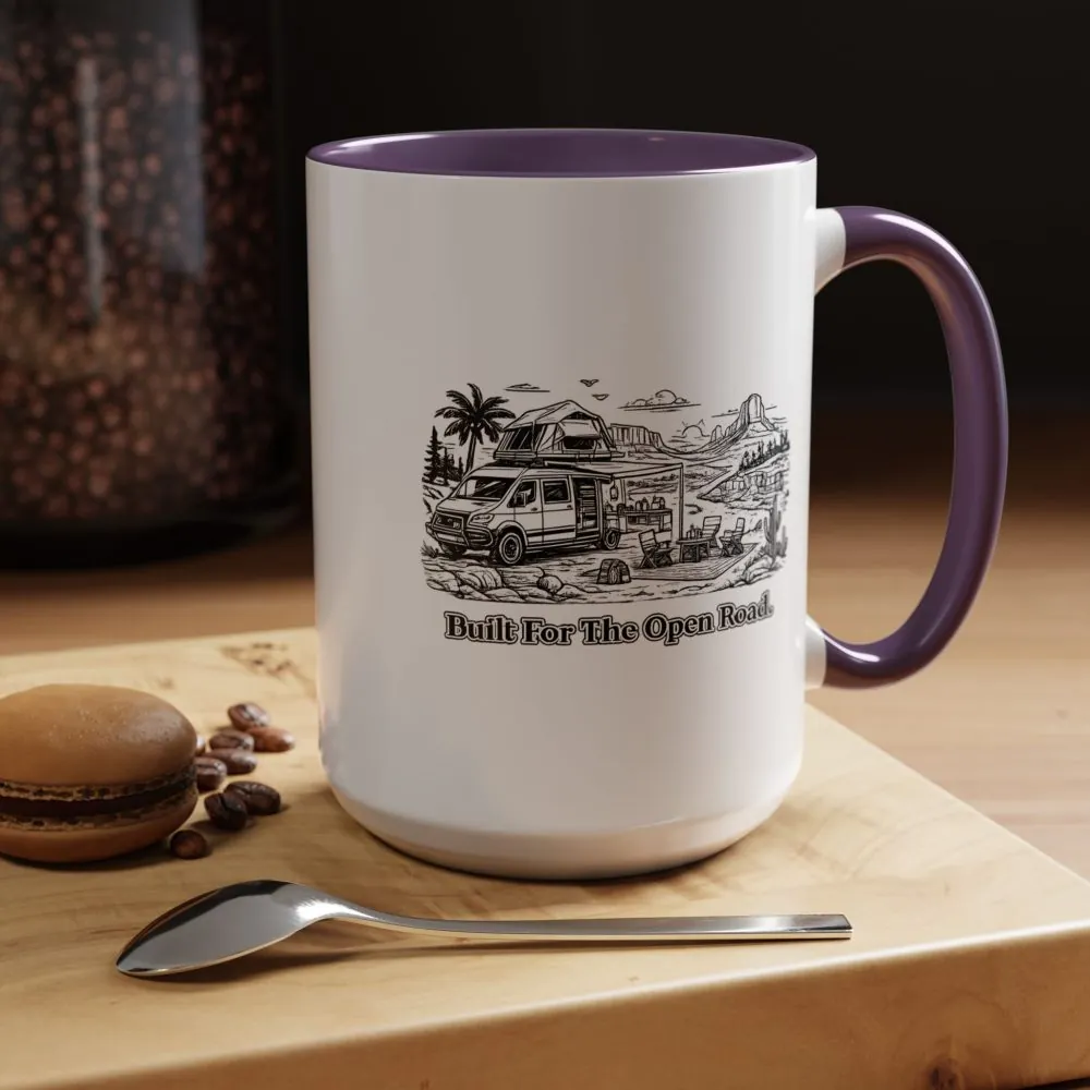 14340686668019525978_2048.jpeg Accent Coffee Mug (11, 15oz) — "Built For The Open Road" Design Minimal-Line