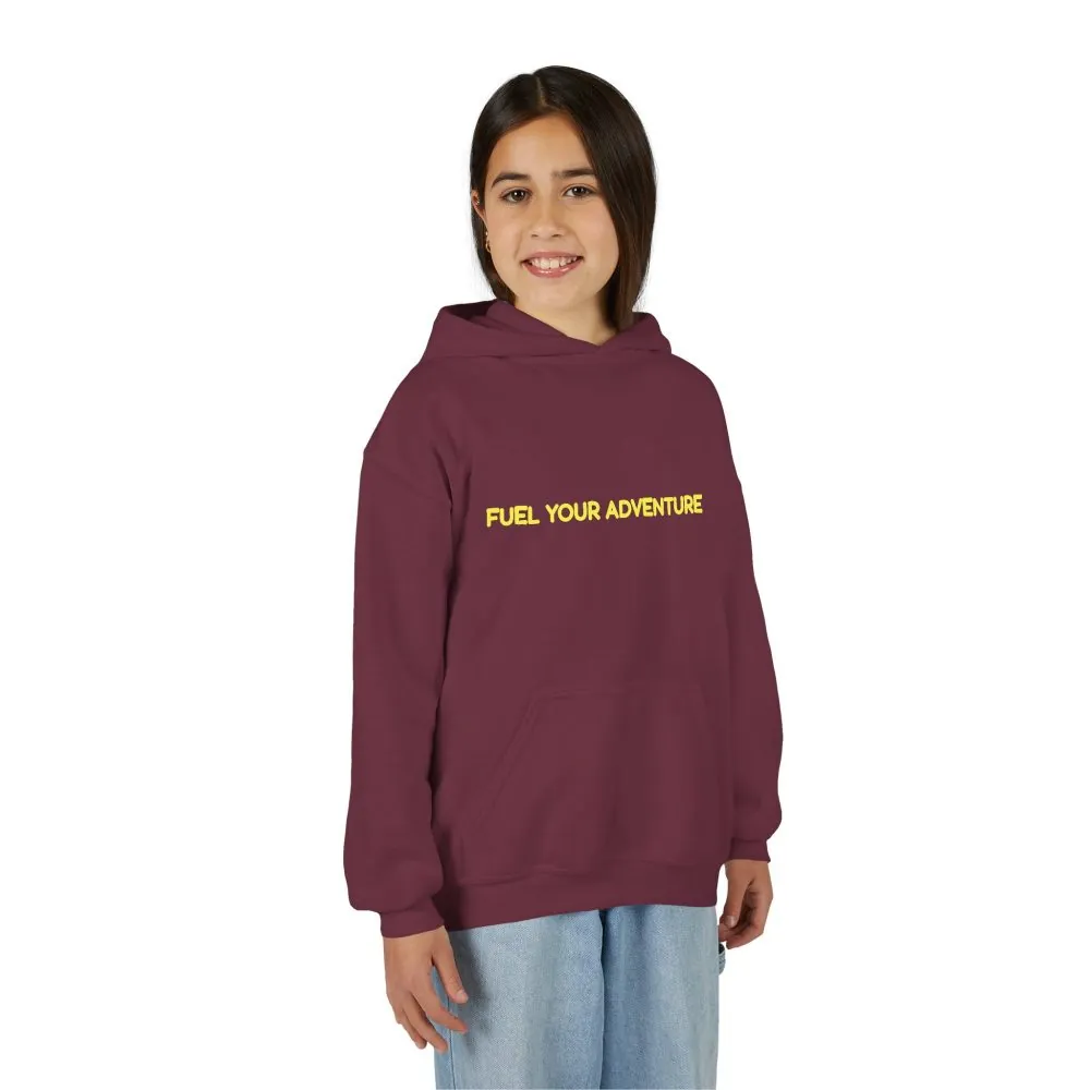 Youth Hoodie(Gildan) – "Fuel Your Adventure" (Design Sitcom-Line)