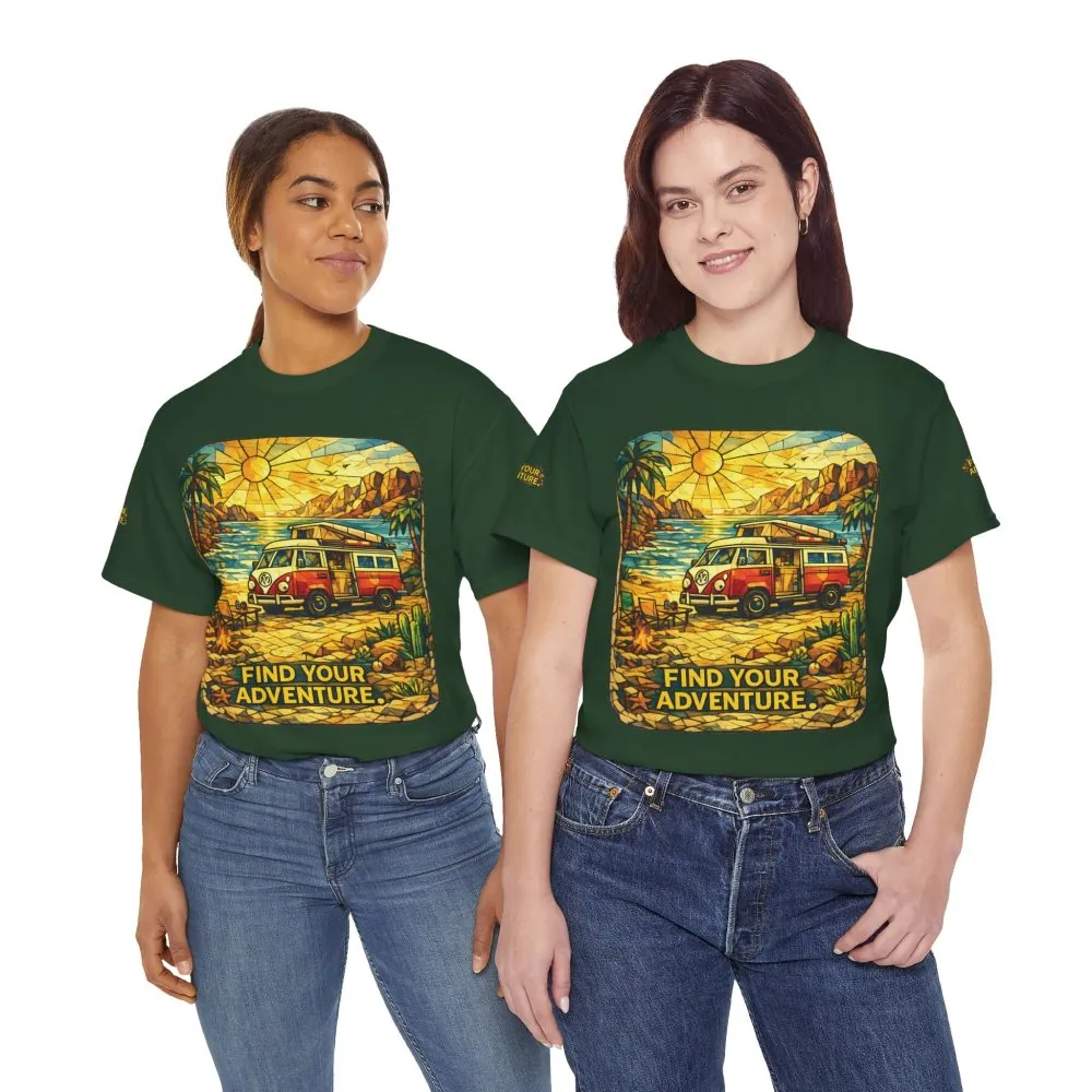 14352166199830787894_2048.jpeg Unisex Heavy Cotton Tee — "Find Your Adventure" Design Cubic-Line
