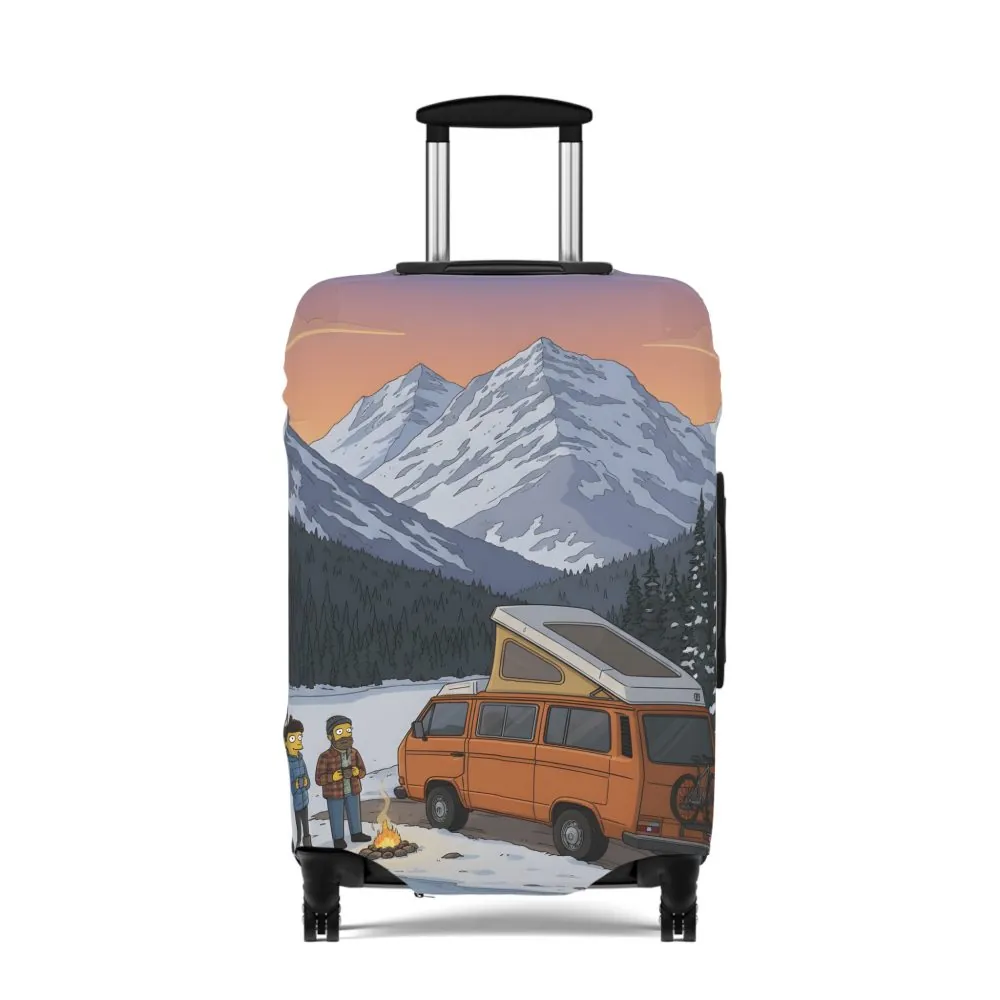 14352510236066097099_2048.jpeg Luggage Cover — Adventure Camper Sketch Travel Suitcase(Design Sitcom-Line)