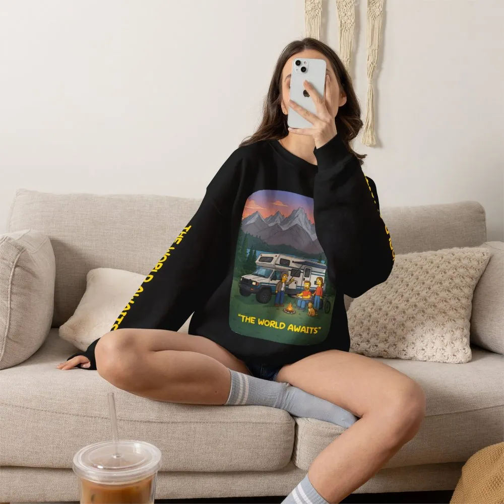 143534711204375683_2048.jpeg Unisex Heavy Blend™ Crewneck Sweatshirt — "The World Awaits" Design Sitcom-Line