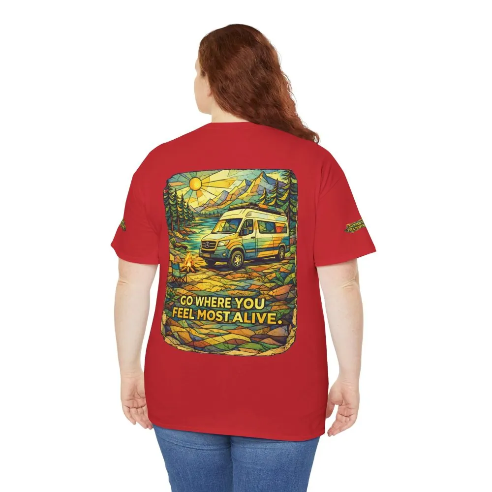 14356304723352872197_2048.jpeg Unisex Heavy Cotton Tee — "Go Where You Feel Most Alive" Design Cubic-Line