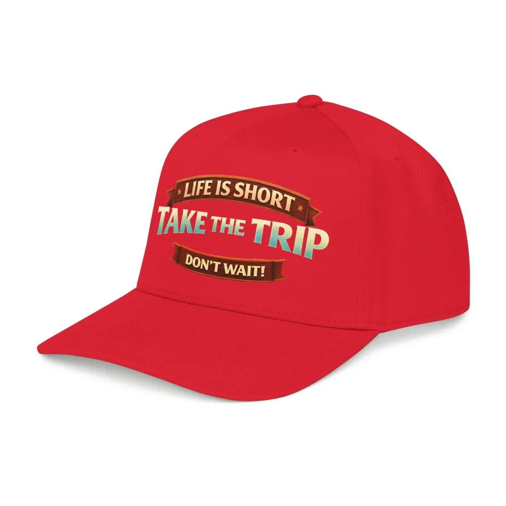 14366799681543925193_2048.jpeg Baseball Cap - "Live Is Short Take The Trip" Design Scenic-Line