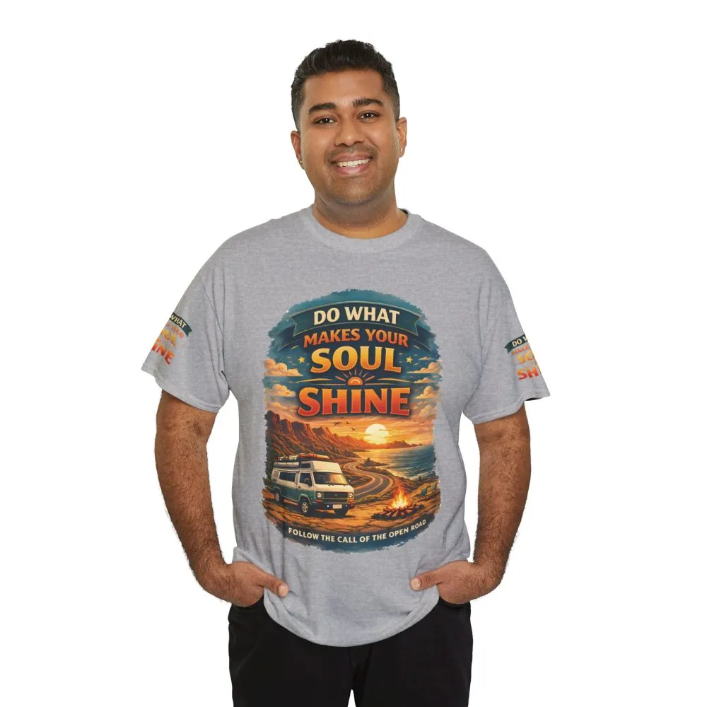 Unisex Heavy Cotton Tee — "Do What Makes Your Soul Shine" Design Scenic-Line