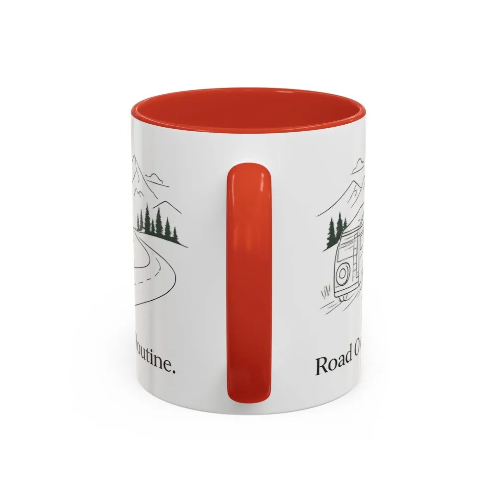 14411011063894662508_2048.jpeg Accent Coffee Mug (11, 15oz) — "Road Over Routine" Design Minimal-Line