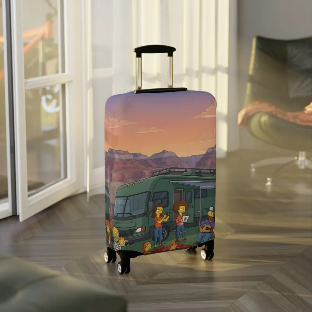 14417692075453065106_2048.jpeg Luggage Cover — Adventure Camper Sketch Travel Suitcase(Design Sitcom-Line)