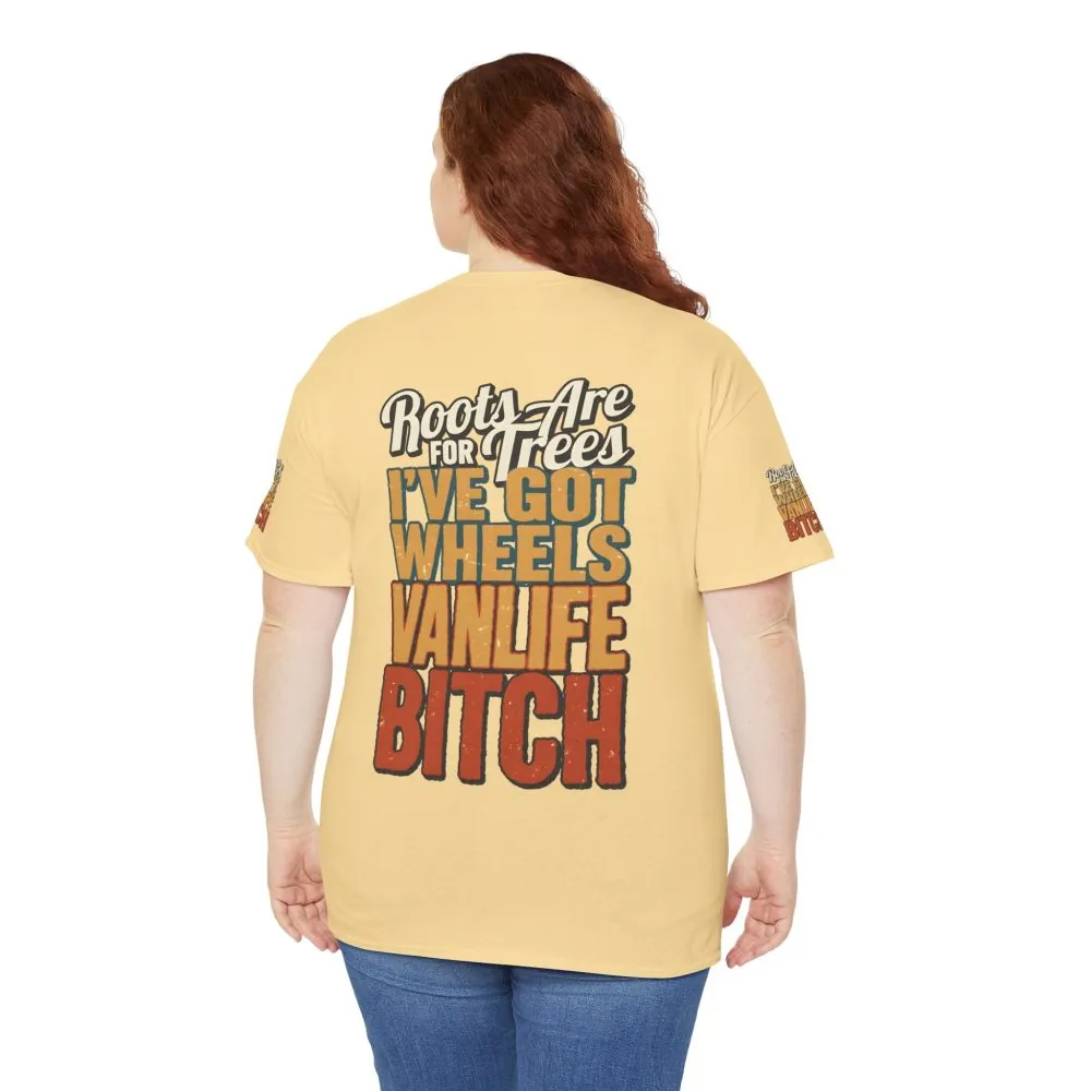 Unisex Heavy Cotton Tee — "Roots Are For Trees" Design F**K-Line