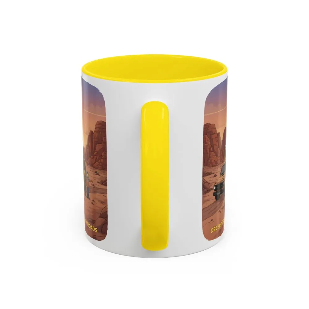 14475565526371826750_2048.jpeg Accent Coffee Mug (11, 15oz) — "Desert Dreams Dusty Roads" Design Sitcom-Line