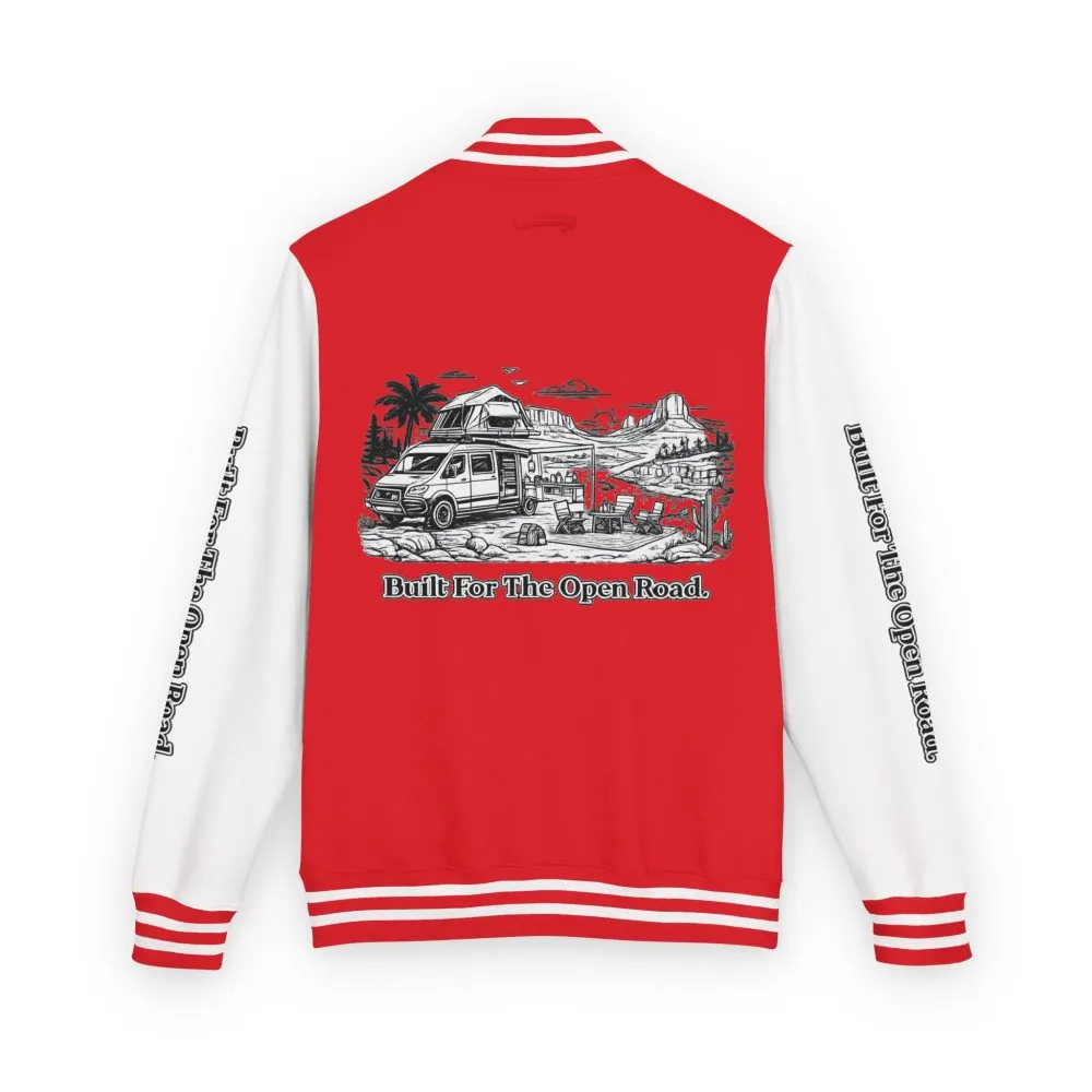 14493090990646952793_2048.jpeg Unisex Heavyweight Letterman Jacket — "Built For The Open Road" Travel Varsity Coat