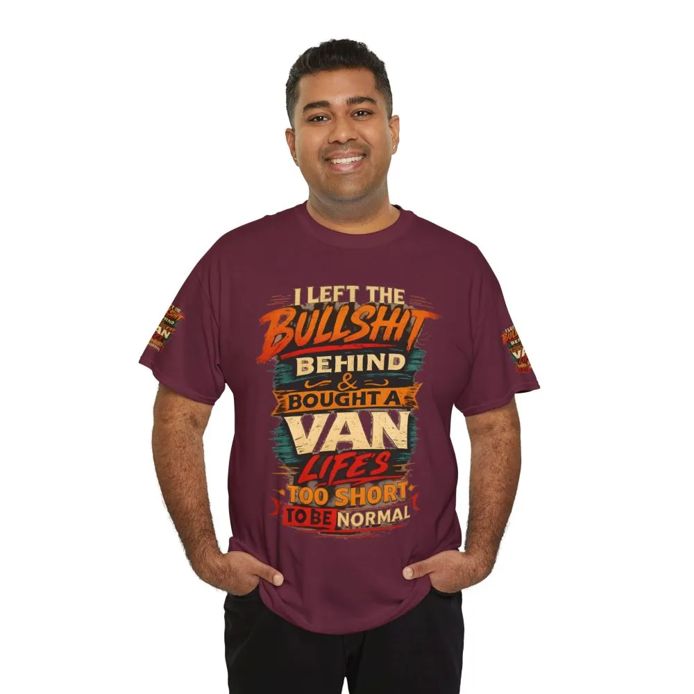 Unisex Heavy Cotton Tee — "I Left The Bullshit" Design F**K-Line